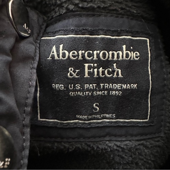 Abercrombie & Fitch Black Fleece Puffer Asymmetrical Pullover Snap-up Small - Picture 6 of 8